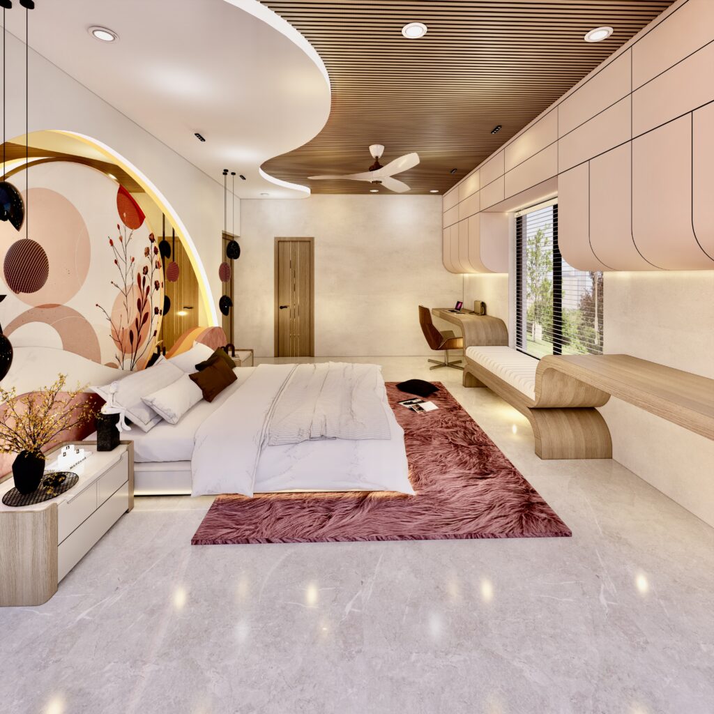 Luxury Master Bedroom Interior Design in Ranchi | Your Nest Interiors